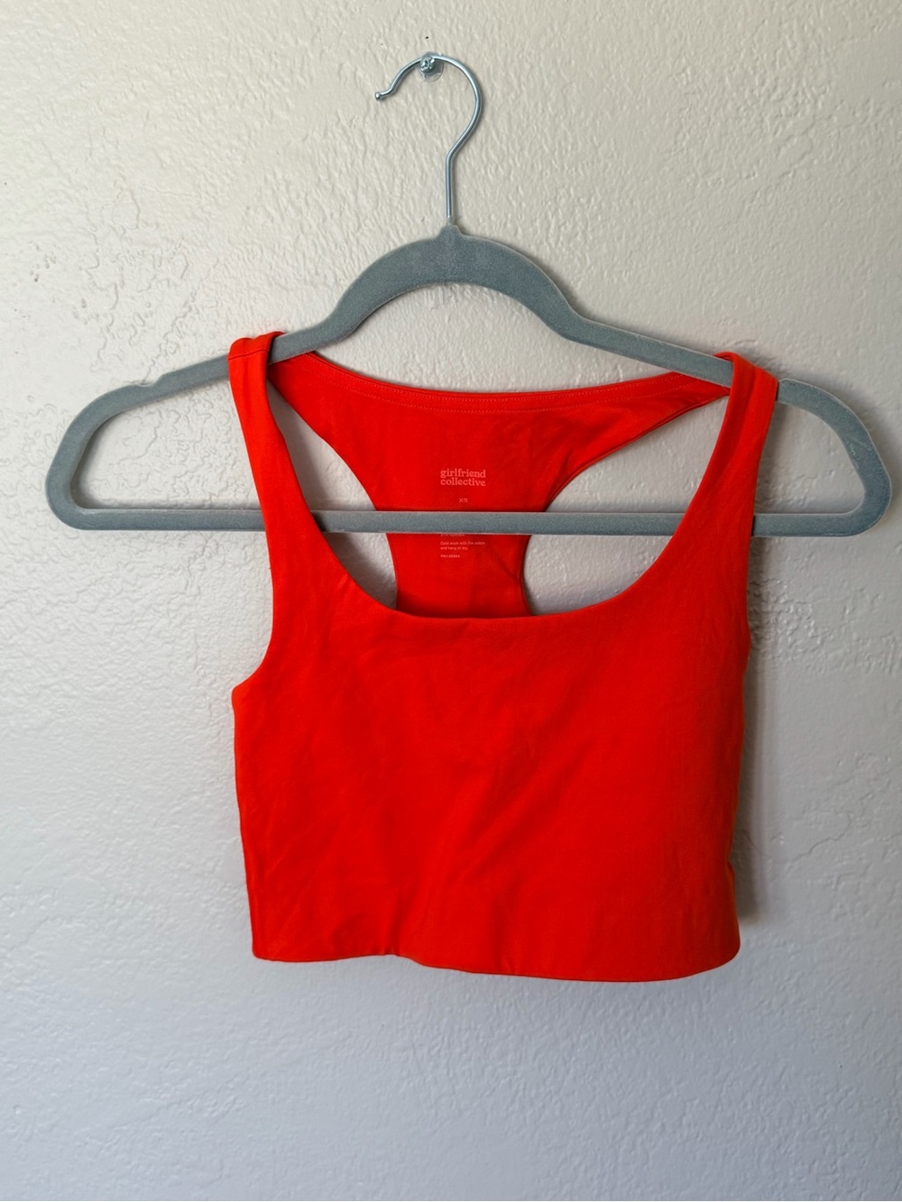 girlfriend collective Red Racerback Sports Bra Top